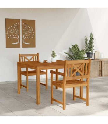vidaXL Garden Dining Set 3 pcs Brown Solid Acacia wood