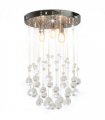 vidaXL Ceiling Lamp with Crystal Beads Silver Sphere 3 x G9 Bulbs