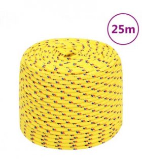 vidaXL Boat Rope Yellow 8 mm 25 m Polypropylene