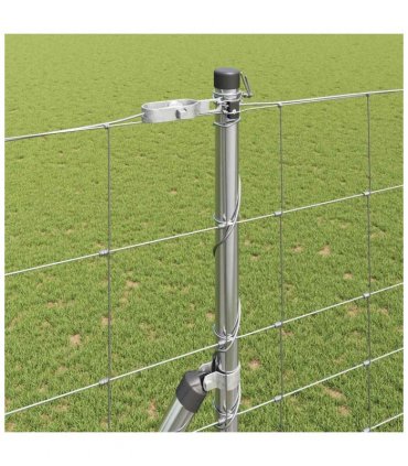 vidaXL Ground Fix Welded Wire Fence 25 x 1.6 m Galvanised Steel Silver