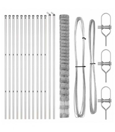 vidaXL Ground Fix Welded Wire Fence 25 x 1.6 m Galvanised Steel Silver