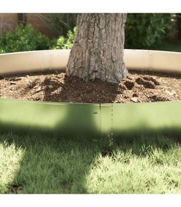 vidaXL Lawn Edgings 20 pcs Silver 100 x 25 x 0.07 cm Galvanised Steel