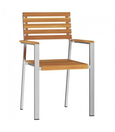 vidaXL Garden Chair 8 pcs Oil Natural Solid Acacia Wood