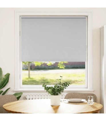 vidaXL Roller Blind Blackout Light Grey 105x150 cm Fabric Width 100.7 cm Polyester
