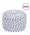 vidaXL Boat Rope White 10 mm 25 m Polypropylene