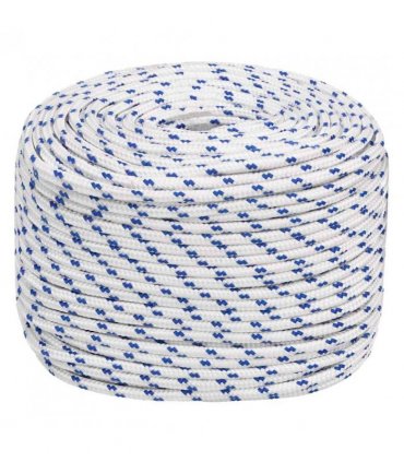 vidaXL Boat Rope White 10 mm 25 m Polypropylene