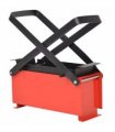 vidaXL Paper Log Briquette Maker Steel 34x14x14 cm Black and Red