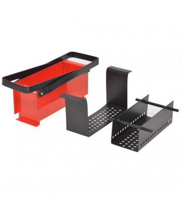 vidaXL Paper Log Briquette Maker Steel 34x14x14 cm Black and Red