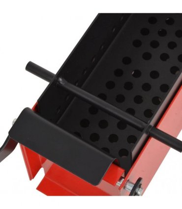 vidaXL Paper Log Briquette Maker Steel 34x14x14 cm Black and Red
