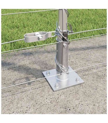 vidaXL Welded Wire Fence with Concrete Base 50 x 1.4 m Silver Mesh