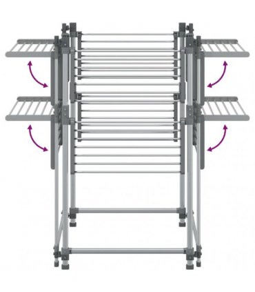 vidaXL Laundry Drying Rack 107x107x120 cm Aluminium