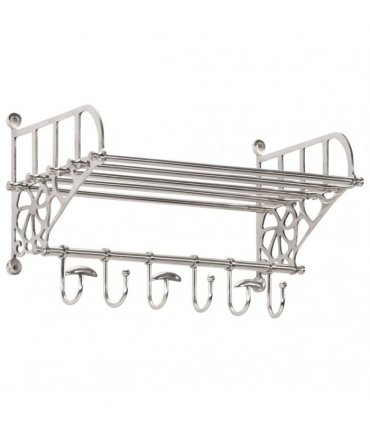 vidaXL Luggage Rack with Coat Hangers Wall Mounted Aluminium