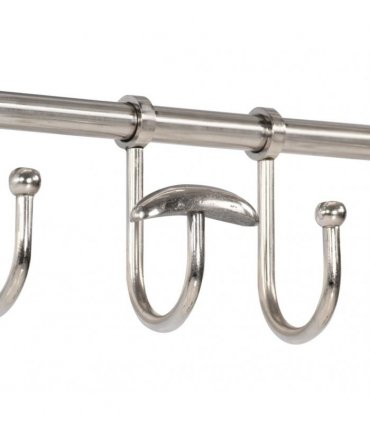 vidaXL Luggage Rack with Coat Hangers Wall Mounted Aluminium