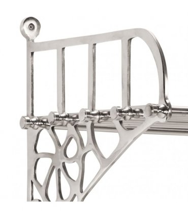 vidaXL Luggage Rack with Coat Hangers Wall Mounted Aluminium