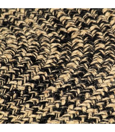 vidaXL Handmade Rug Jute Black and Brown 180 cm