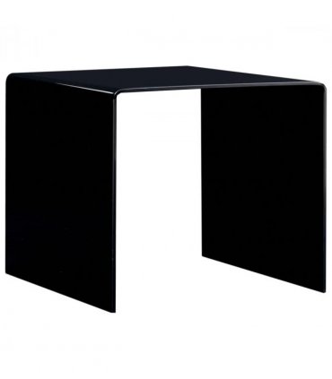 vidaXL Coffee Table Black 50x50x45 cm Tempered Glass