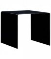 vidaXL Coffee Table Black 50x50x45 cm Tempered Glass