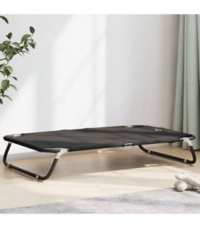 vidaXL Dog Bed Foldable Anthracite Oxford Fabric and Steel