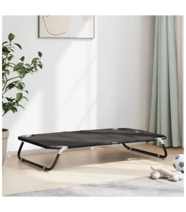 vidaXL Dog Bed Foldable Anthracite Oxford Fabric and Steel