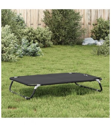 vidaXL Dog Bed Foldable Anthracite Oxford Fabric and Steel