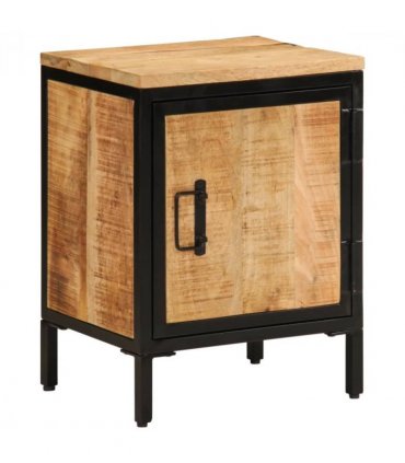 vidaXL Bed Cabinet 40x30x52.5 cm Solid Rough Wood Mango