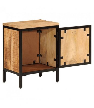 vidaXL Bed Cabinet 40x30x52.5 cm Solid Rough Wood Mango