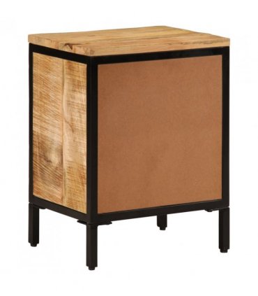 vidaXL Bed Cabinet 40x30x52.5 cm Solid Rough Wood Mango