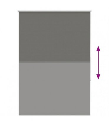vidaXL Roller Blind Blackout Grey 95x130 cm Fabric Width 90.7 cm Polyester
