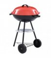 vidaXL Portable XXL Charcoal Kettle BBQ Grill with Wheels 44 cm