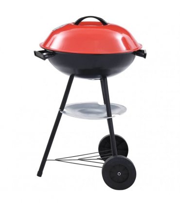vidaXL Portable XXL Charcoal Kettle BBQ Grill with Wheels 44 cm