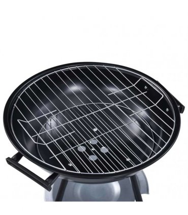 vidaXL Portable XXL Charcoal Kettle BBQ Grill with Wheels 44 cm