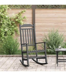 vidaXL Rocking Chair Black 84 x 65 x 114 cm Resin