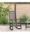 vidaXL Rocking Chair Black 84 x 65 x 114 cm Resin