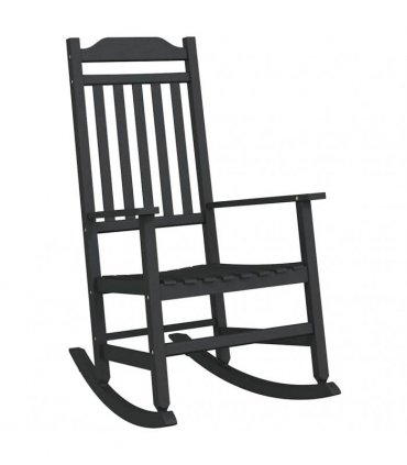 vidaXL Rocking Chair Black 84 x 65 x 114 cm Resin