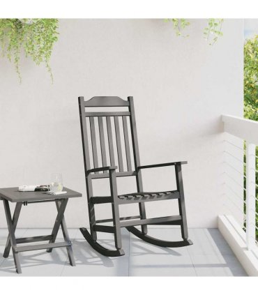 vidaXL Rocking Chair Black 84 x 65 x 114 cm Resin