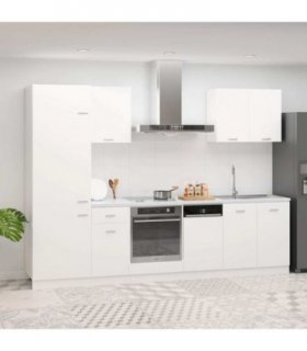 vidaXL 7 Piece Kitchen Cabinet Set Lyon White Engineered Wood