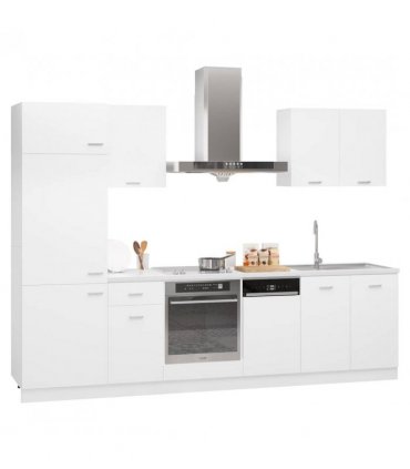 vidaXL 7 Piece Kitchen Cabinet Set Lyon White Engineered Wood