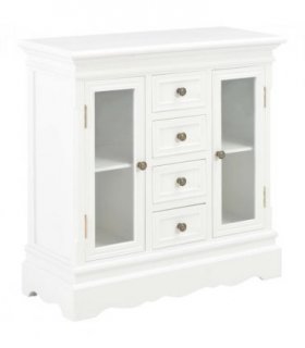 vidaXL Sideboard White 70x28x70 cm Solid Pine Wood