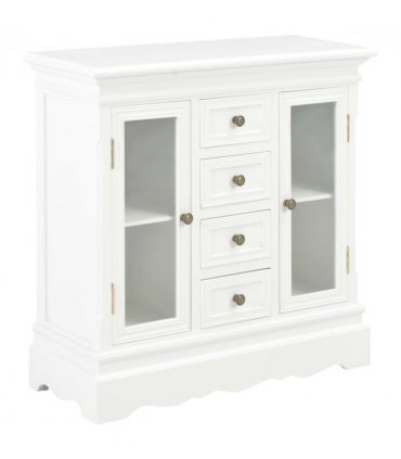 vidaXL Sideboard White 70x28x70 cm Solid Pine Wood