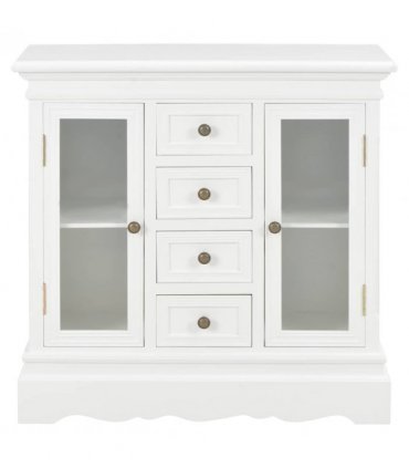 vidaXL Sideboard White 70x28x70 cm Solid Pine Wood