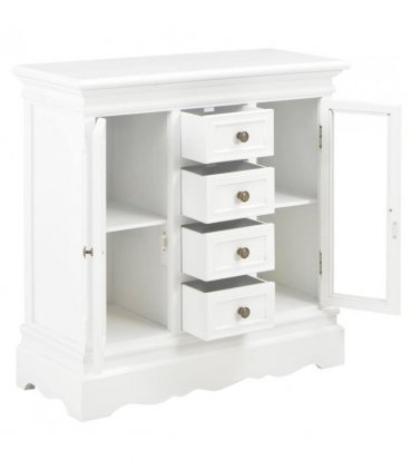 vidaXL Sideboard White 70x28x70 cm Solid Pine Wood