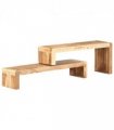 vidaXL 2 Piece TV Cabinet Solid Acacia Wood