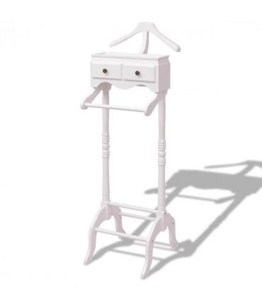 vidaXL Clothing Rack with Cabinet Wood White