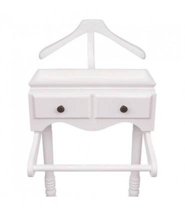 vidaXL Clothing Rack with Cabinet Wood White