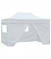 vidaXL Foldable Party Tent with 4 Sidewalls 3x4.5 m White