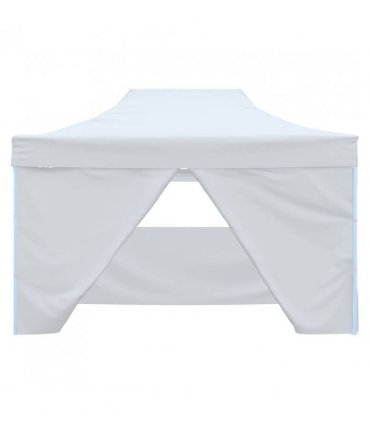 vidaXL Foldable Party Tent with 4 Sidewalls 3x4.5 m White