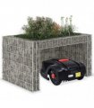 vidaXL Lawn Mower Garage with Raised Bed 110x80x60 cm Steel Wire