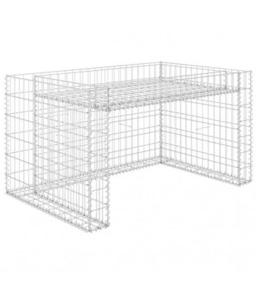 vidaXL Lawn Mower Garage with Raised Bed 110x80x60 cm Steel Wire