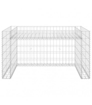 vidaXL Lawn Mower Garage with Raised Bed 110x80x60 cm Steel Wire