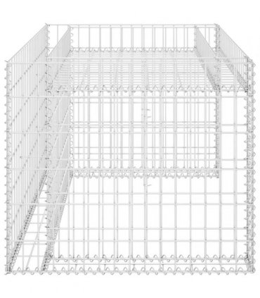 vidaXL Lawn Mower Garage with Raised Bed 110x80x60 cm Steel Wire